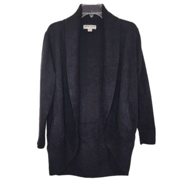 NWT Barefoot Dreams Cozychic Lite Circle Cardi Cardigan in Black Size Small Luxi - Picture 3 of 13